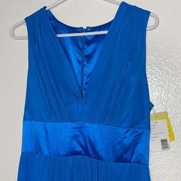 After Six Chiffon Maxi Dress in Blue Medium 8 - Picture 3 of 5